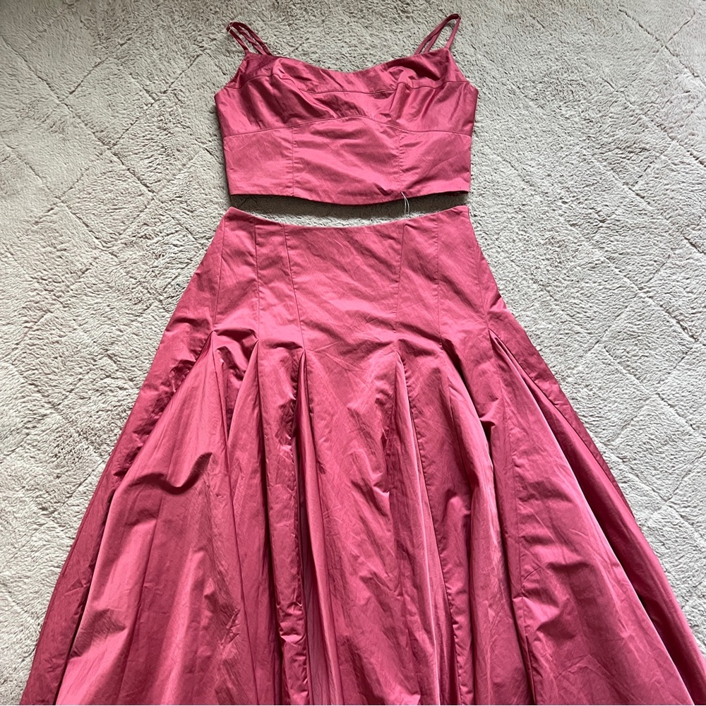 NWT Free People 2Pc Set Mya Smock Preppy Party Prom Elegant Boho Festival Sz 10